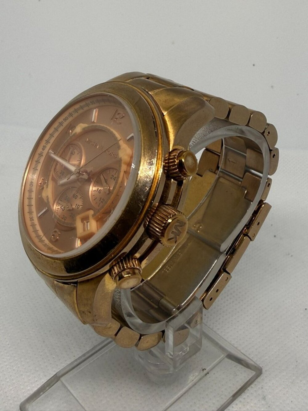 Michael Kors Runway MK8096 Men’s Rose Gold Chronograph Stainless Steel Watch - Picture 3 of 11